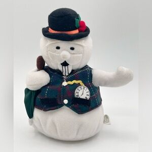 Vintage 1999 Stuffins Sam Snowman Holiday Plush Ornament Rudolph Small 7"